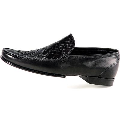 Mauri luxury Black Alligator Black Loafer Shoes For Men | Upscale Menswear