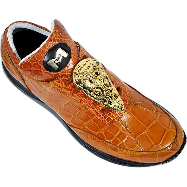 Mauri Mogul 8731 Cognac Genuine All-Over Alligator Sneakers With Large ...