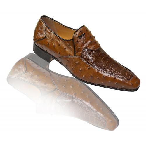 Mauri  "3012" Kangoo Tabac Genuine Ostrich / Ostrich Leg Shoes