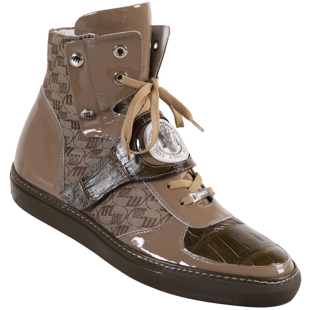 Mauri 8797 Huntington Taupe/Olive/Beige High-Top Sneakers With Strap