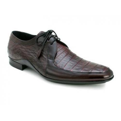 Mezlan Shiman Burgundy Genuine Crocodile / Ostrich / Cordovan Calfskin ...