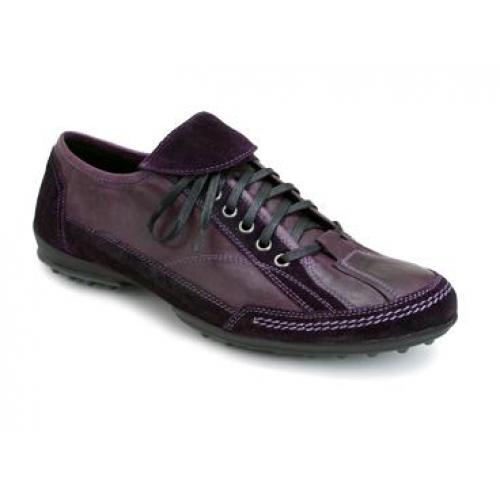 Bacco Bucci "Cheechoo" Purple Genuine Artisan Antiqued Hand Rubber Finish Sport Shoes