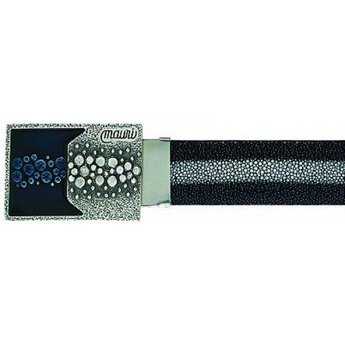 Mauri "0100/35" Black Genuine Stingray Belt