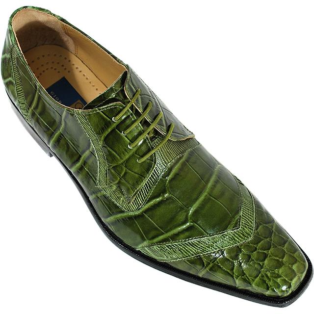 Giorgio Brutini Olive Green Alligator Print Shoes 210175-1 - $59.90 ...