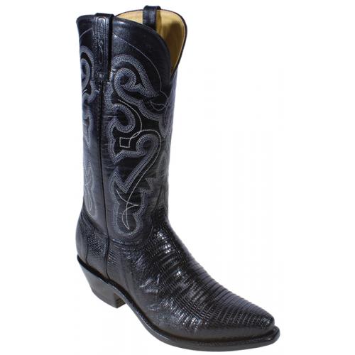 Ferrini Ladies 81161-04 Black Genuine Lizard Boots