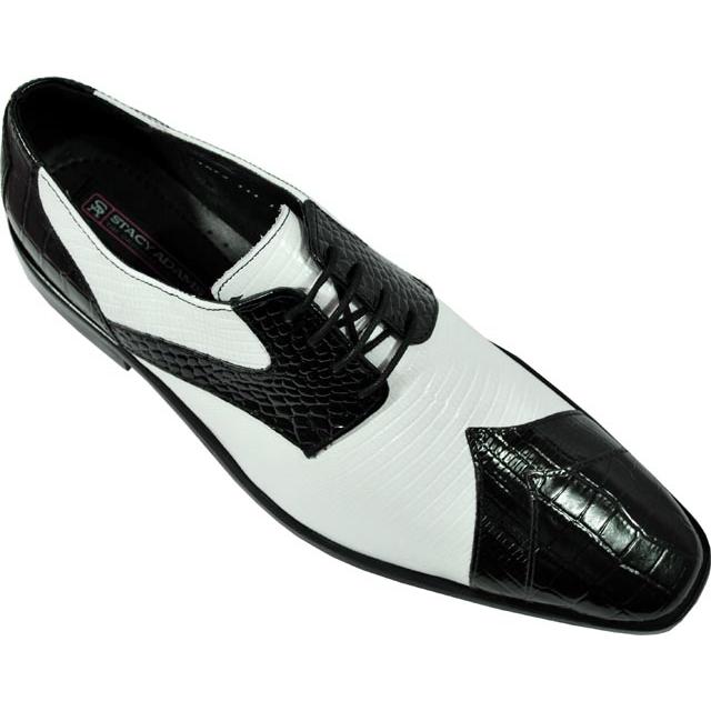 stacy adams black and white dress shoes