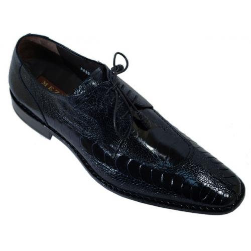Mezlan "13447" Navy All-Over Genuine Ostrich Shoes