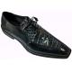 Mezlan Barnston Black Crocodile and Genuine Leather Shoes