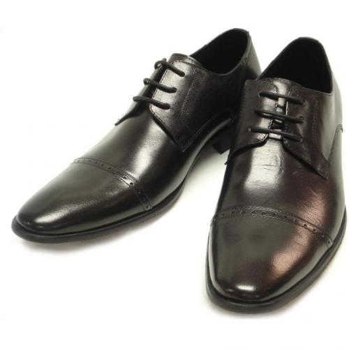 Encore By Fiesso Black Genuine Leather Shoes FI6522