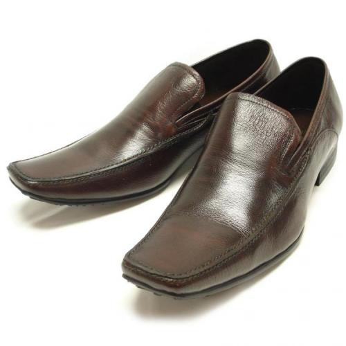 Encore By Fiesso Brown Genuine Leather Loafer Shoes FI6248