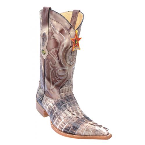 Los Altos Savage All-Over Genuine Crocodile Tail 3X Toe Cowboy Boots 950147