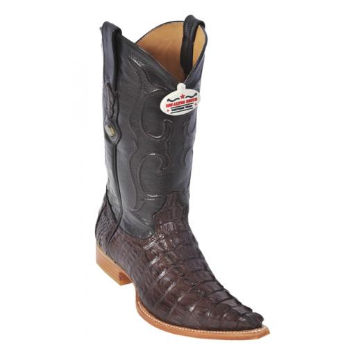 Los Altos Brown All-Over Genuine Crocodile Tail 3X Toe Cowboy Boots 950107