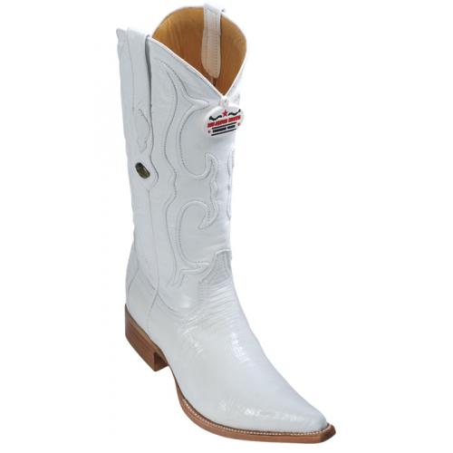 Los Altos White Genuine All-Over Lizard Teju 3X Toe Cowboy Boots 950728