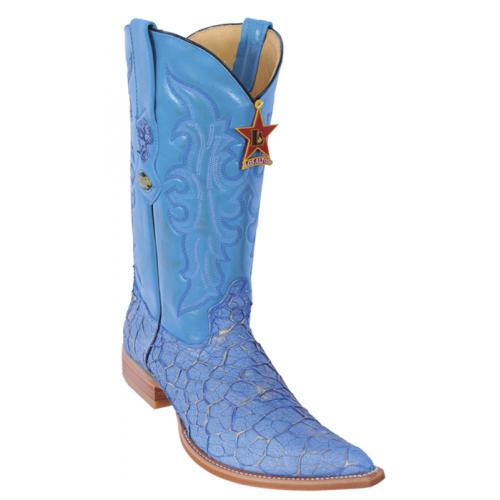 Los Altos Gold Royal Blue Genuine Menudo 3X Toe Cowboy Boots 954590