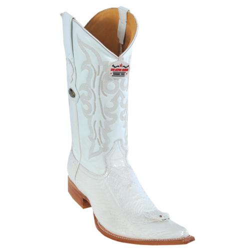 Los Altos White Genuine All-Over Cobra With Head 3X Toe Cowboy Boots 956428
