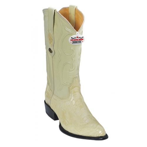 Los Altos Winterwhite Genuine All-Over Ostrich Leg J-Toe Cowboy Boots 990504