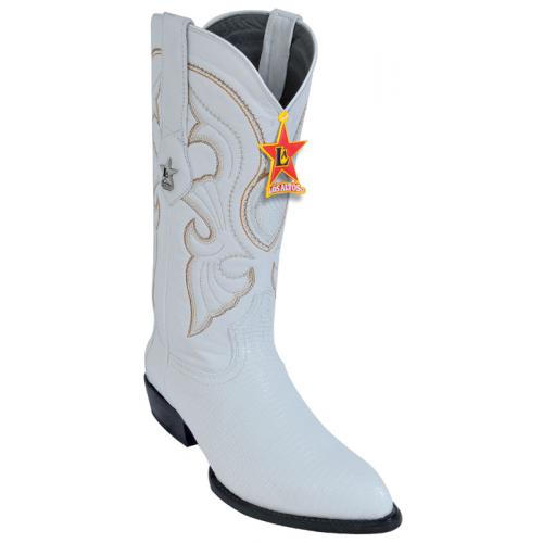 Los Altos White Genuine All-Over Lizard  J-Toe Cowboy Boots 990628