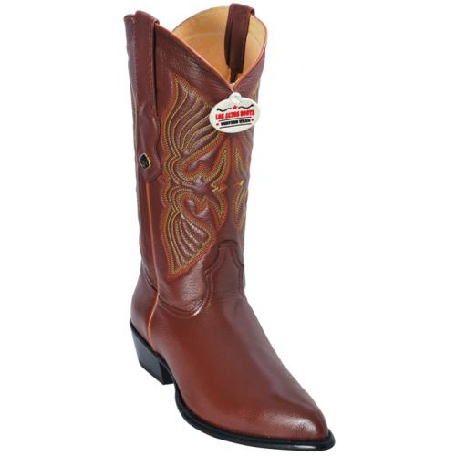 Los Altos Cognac Genuine All-Over Elk J-Toe Cowboy Boots 995103