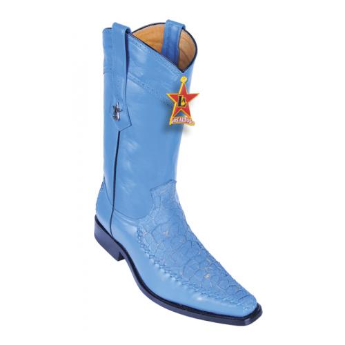 Los Altos Royal Blue Genuine Menudo Square Toe Cowboy Boots 774590