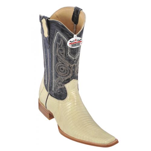 Los Altos Winterwhite Genuine All-Over Lizard Square Toe Cowboy Boots 710704