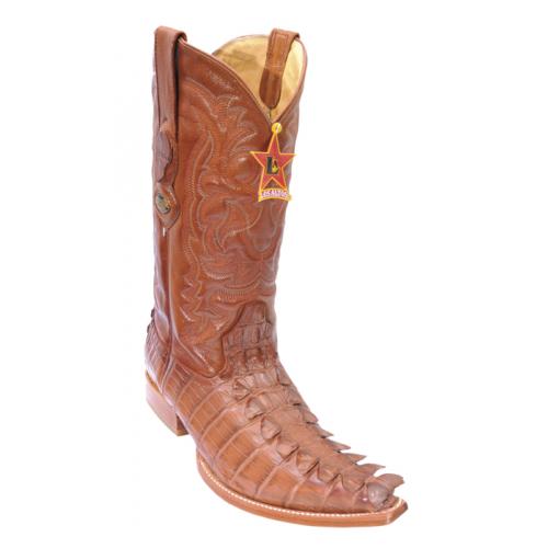 Los Altos Copper All-Over Crocodile Print Cowboy Boots 3952203