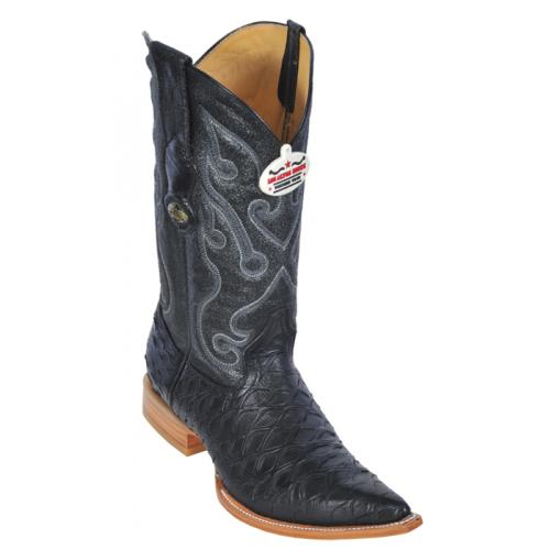 Los Altos Black All-Over Anteater Print 3X Toe Cowboy Boots 3954805