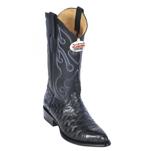 Los Altos Brown Genuine All-Over Stingray Rowstone Print Medium R-Toe Cowboy Boots 3994805