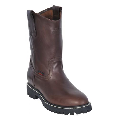 Los Altos Brown Men's Genuine Leather Work Industrial Sole Boots 515407
