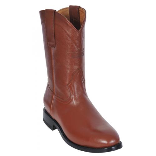 Los Altos Men's Honey Genuine Deer Roper Leather w/ Rubber Sole Work Boots 535151