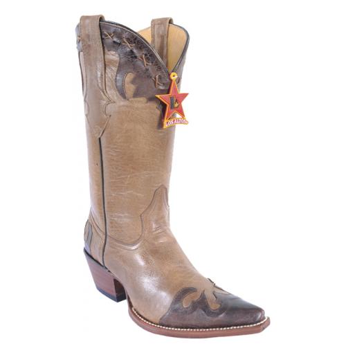 Los Altos Ladies Oryx Choco Genuine Leather Desert & Pull Up 3X-Toe Cowgirl Boots 355011