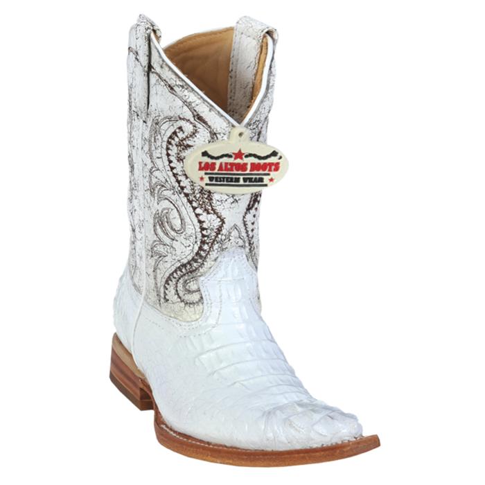 white crocodile cowboy boots