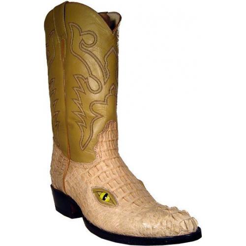 Pecos Bill  Cream All-Over Hornback Crocodile Head W/ Eyes Boots