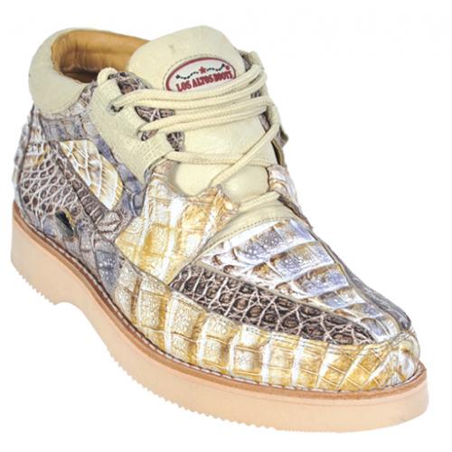 Los Altos Natural Genuine All-Over Crocodile Casual Shoes ZA060149