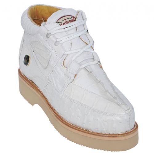Los Altos White Genuine Crocodile / Ostrich Casual Shoes ZA050228
