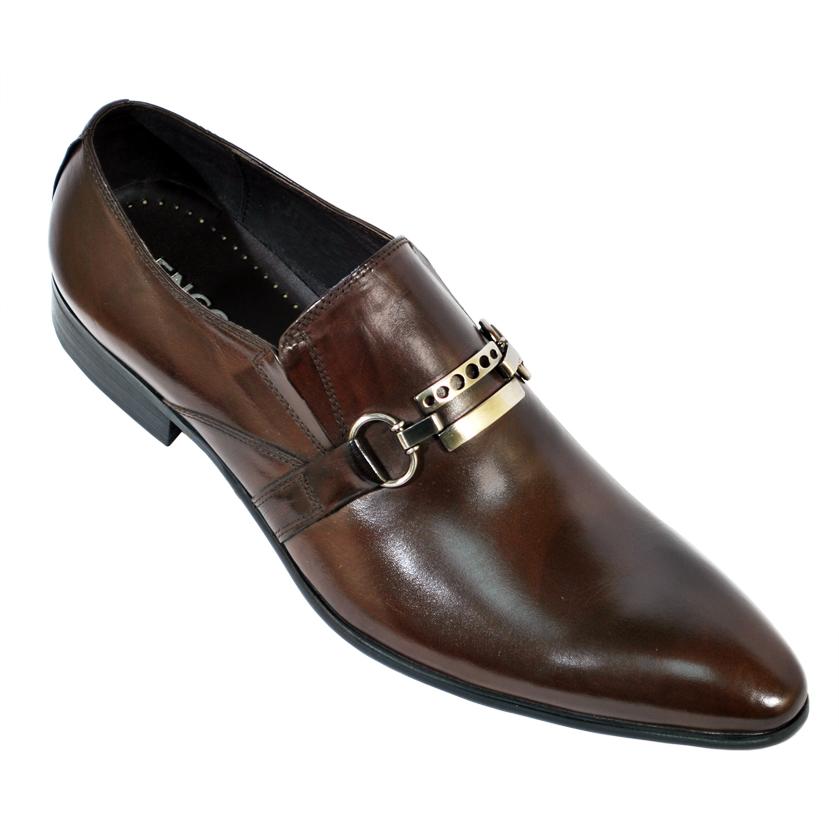 Encore By Fiesso Brown Genuine Leather Loafer Shoes With Bracelet ...