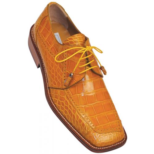Ferrini 206/151 Camel Genuine Alligator Shoes