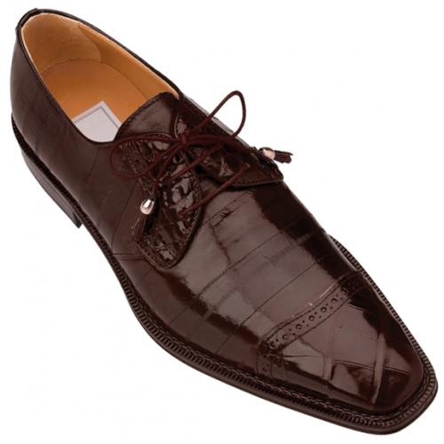 Ferrini 4089/366 Chocolate Genuine Alligator/Eel Shoes