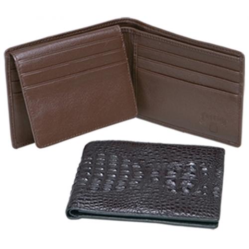 Ferrini ALBF Genuine Hornback Crocodile Card Holder Wallet