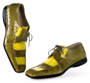 Mauri "19400" Olive / Green All Over Genuine Alligator Shoes