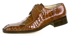 Mauri "Pitti" 2982 Dark Cognac Genuine All Over Baby Alligator Shoes.