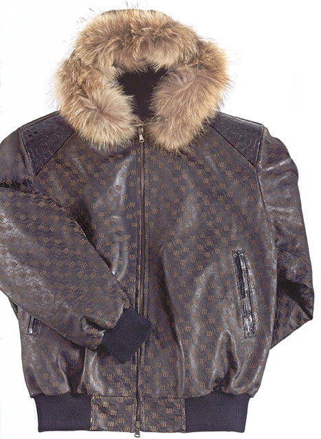 Mauri Winter Nappa Leather V71 Baby Crocodile Black Jacket