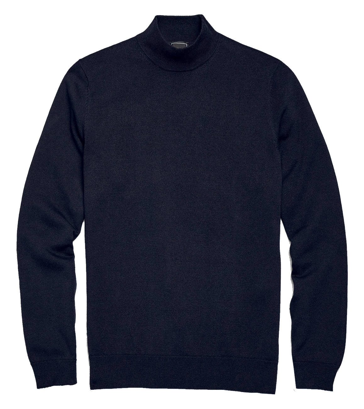 Bagazio Navy Blue Cotton Blend Mockneck Sweater VT041