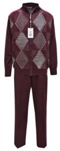 Stacy Adams Wine : Burgundy : White Zip-Up Sweater Outfit With Elbow Patches