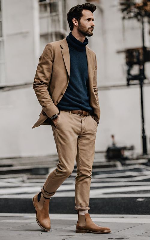 Chelsea Boots with Chinos for a Laid Back Vibe